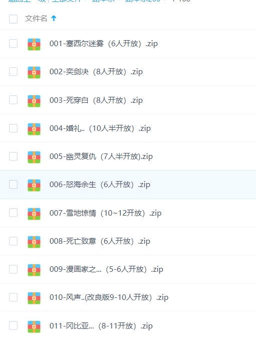 收集了一些剧本杀,拿出来分享,喜欢的朋友拿去